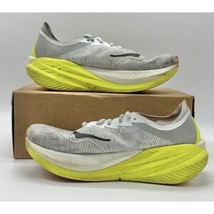 HOKA Mach X 2 Running Shoes Men's 10.5 Gray Yellow Road Trainer